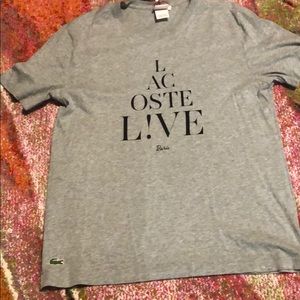 Lacoste live grey shirt size large